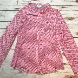 Crown & Ivy Nautical Anchor Button Up Top